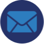 logo email con sfondo blu